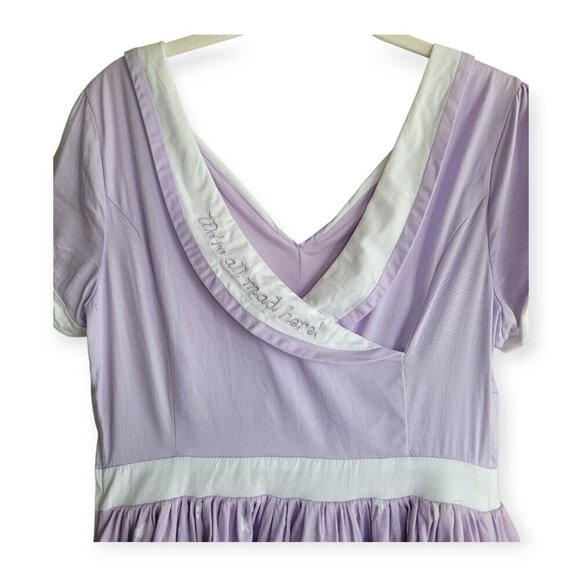 Hot Topic Retro Disney Alice in Wonderland Lavender Tea Party Dress – Size M - Picture 5 of 16